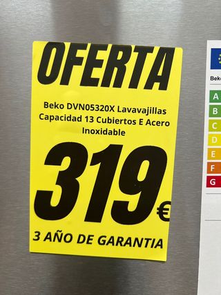 Lavavajillas Beko - Acero inoxidable