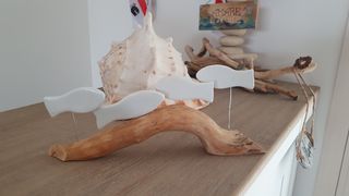 Compozione marinoa legno ceramica