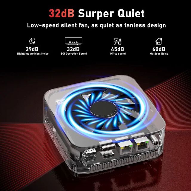 Mini PC blanco y plateado