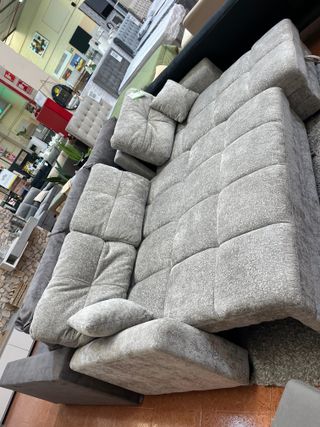 Sofá chaise longue gris - MIREN