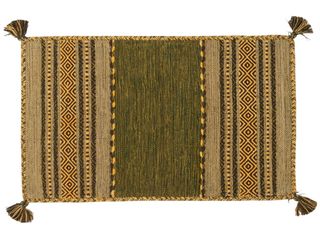 150x90 CM KILIM Verde Lavabile in Lavatrice