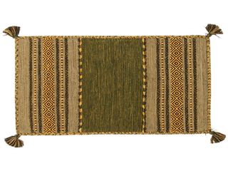 150x90 CM KILIM Verde Lavabile in Lavatrice