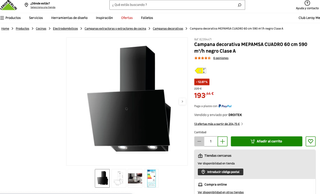 Campana extractora Mepamsa negra