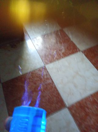 Pistola burbujas LED azul