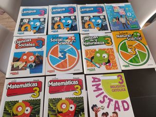Conjunto de libros de 3 de primaria nuevos