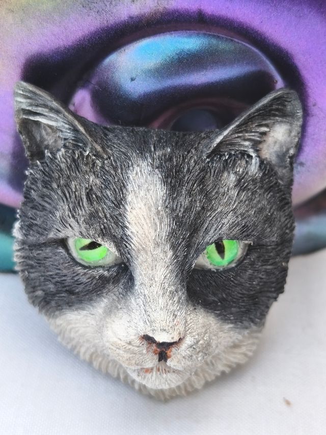 Figura Gato - Resina con imán.Se personalizadan.