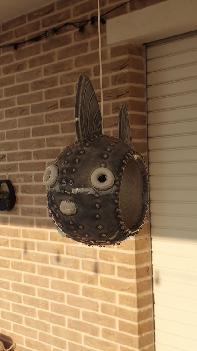 Vaso Pesce Ceramica Blu