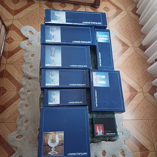 COLECCION DE COPAS Y VASOS CRISTAL TALLADO
