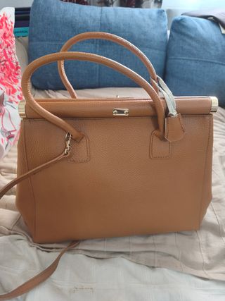 Bolso cuero italiano gatitos