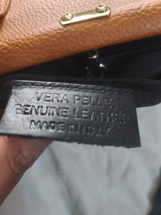 Bolso cuero italiano gatitos