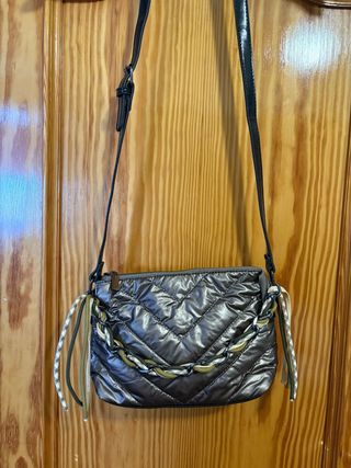 Bolso bandolera pelo negro-amarillo
