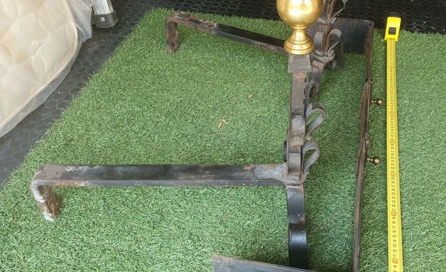 Antiguos morillos para chimenea