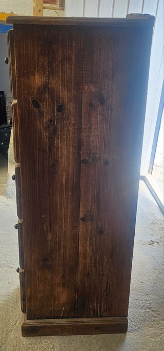 Mueble rústico 5 cajones madera
