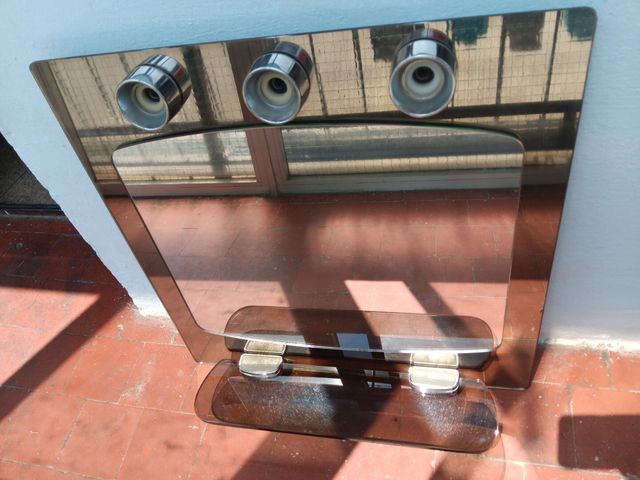 Espejo baño vintage 60x60 - marrón