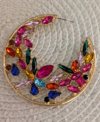 Orecchini anelli multicolor