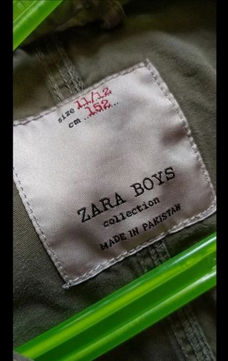 Parka bimbo verde 11-12 anni