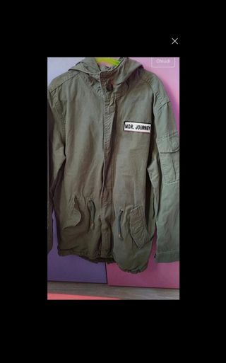 Parka bimbo verde 11-12 anni