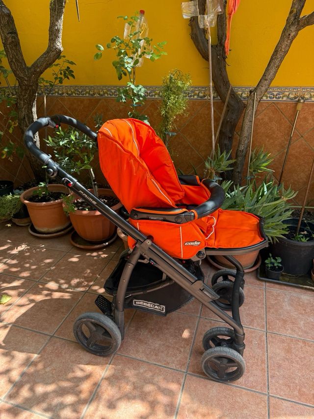 Bebecar 3 en 1: Cochecito bebé naranja