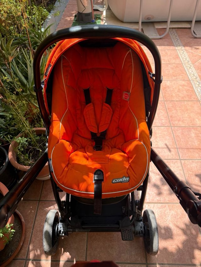 Bebecar 3 en 1: Cochecito bebé naranja