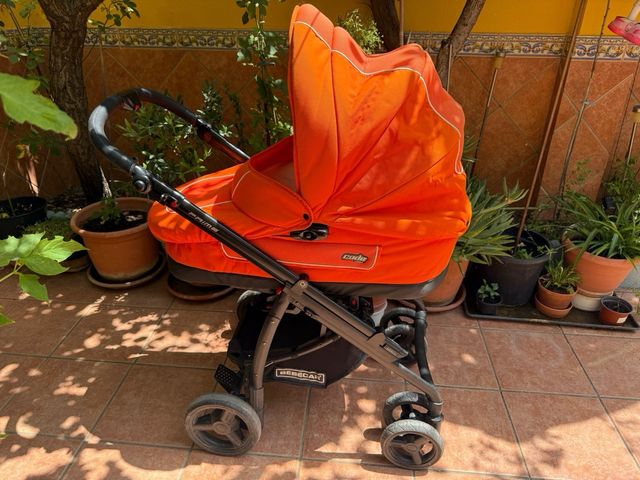Bebecar 3 en 1: Cochecito bebé naranja