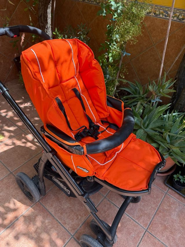 Bebecar 3 en 1: Cochecito bebé naranja