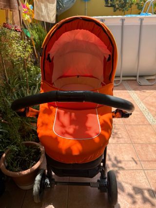 Bebecar 3 en 1: Cochecito bebé naranja