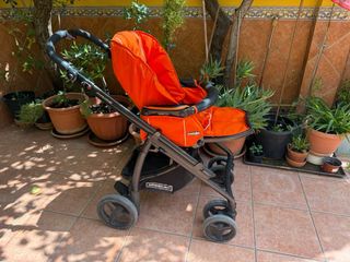 Bebecar 3 en 1: Cochecito bebé naranja