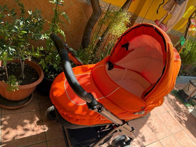 Bebecar 3 en 1: Cochecito bebé naranja