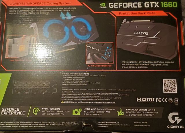 Gigabyte GeForce GTX 1660 OC
