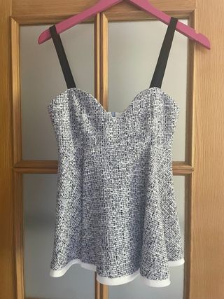 Top tirantes Zara azul talla L
