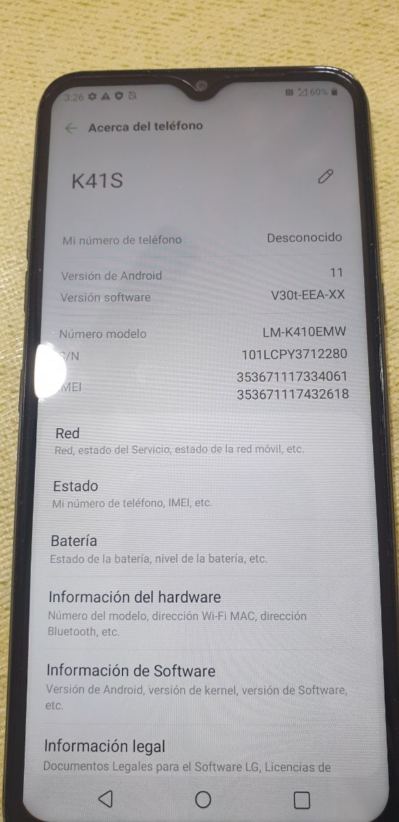 LG K41S - 32GB - Batería 4000 mAh