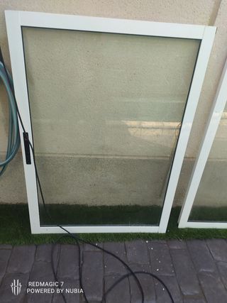 2 hojas ventana aluminio blanco