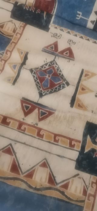 Sofa cama plegable - Azul beige con estampado