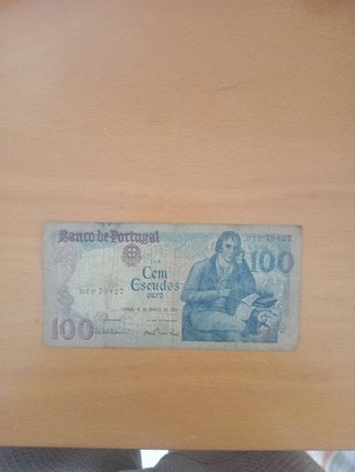 PORTUGAL Billete 100 Escudos Portugal 1985