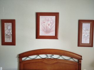 3 Cuadros florales - marrón