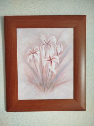 3 Cuadros florales - marrón