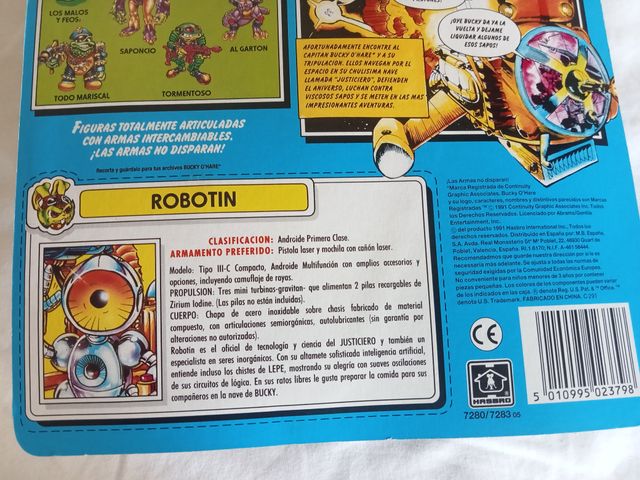 Figura de Bucky O'Hare Robotin Hasbro