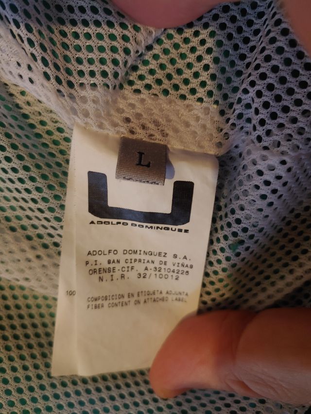 Cazadora Adolfo Domínguez verde - Talla L
