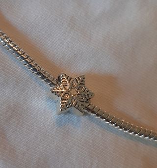 Charm Bracciale Argento - Fiocco Neve