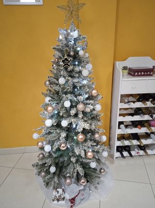 Árbol Navidad 1.80m nevado