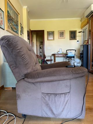 Sillón relax eléctrico marrón