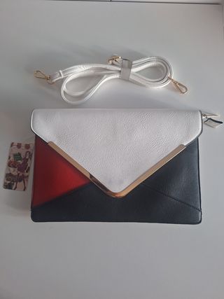 Bolso de mano tricolor nuevo 