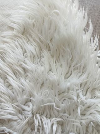 Alfombra de pelo Zara Home blanca