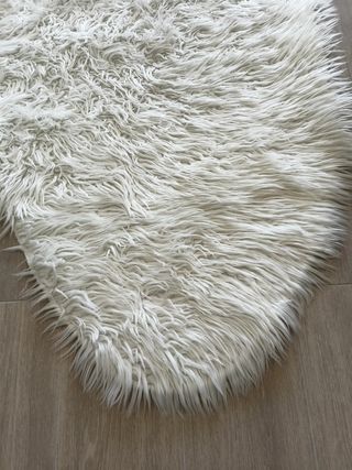 Alfombra de pelo Zara Home blanca