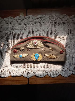 Gorro infantería soviet insignias militares URSS