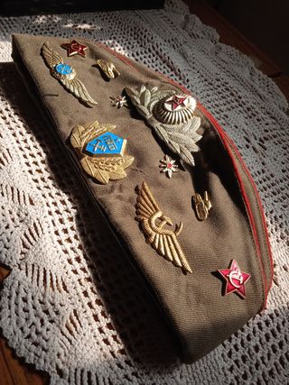 Gorro infantería soviet insignias militares URSS
