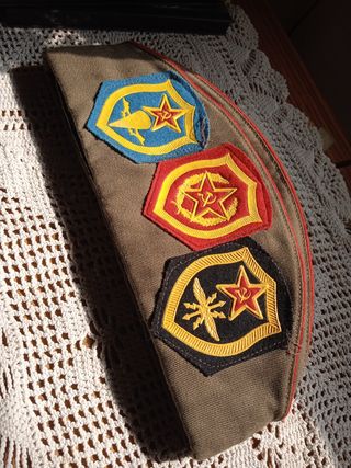 Gorro infantería soviet insignias militares URSS