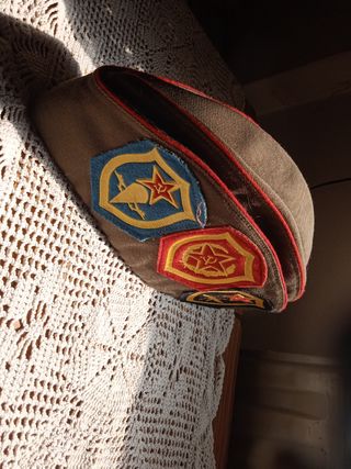 Gorro infantería soviet insignias militares URSS