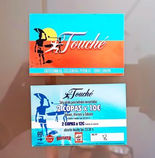 TOUCHE DISCOTECA ENTRADAS FLYERS PASES PUERTA