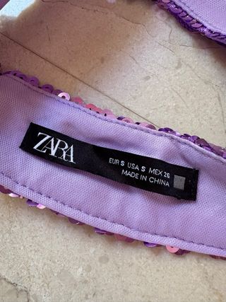 Top Halter Púrpura Zara